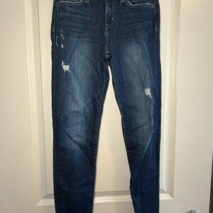Flying Monkey Dark Blue Women's Distressed Jeans